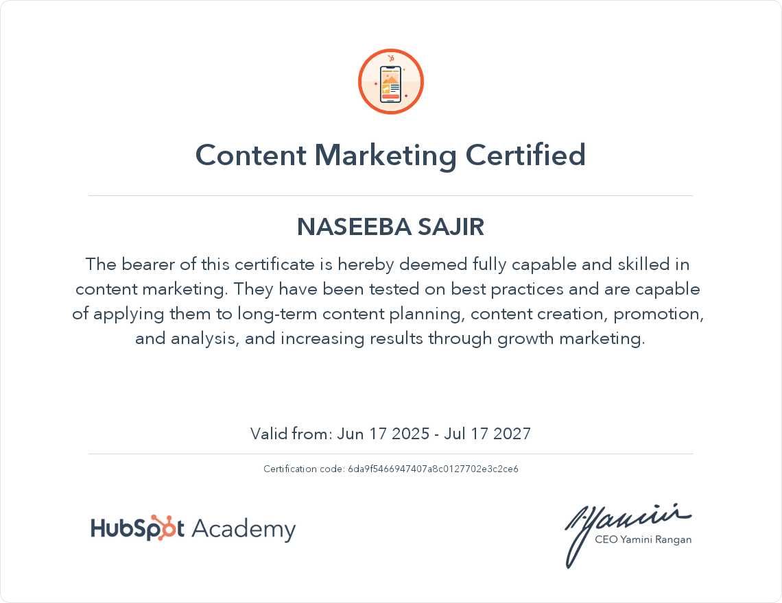 content marketing certified digital marketing strategist in calicut